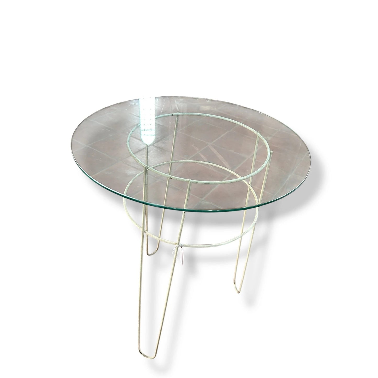 Mid Century Modern Wire Rack Smoked Glass Coffee Table