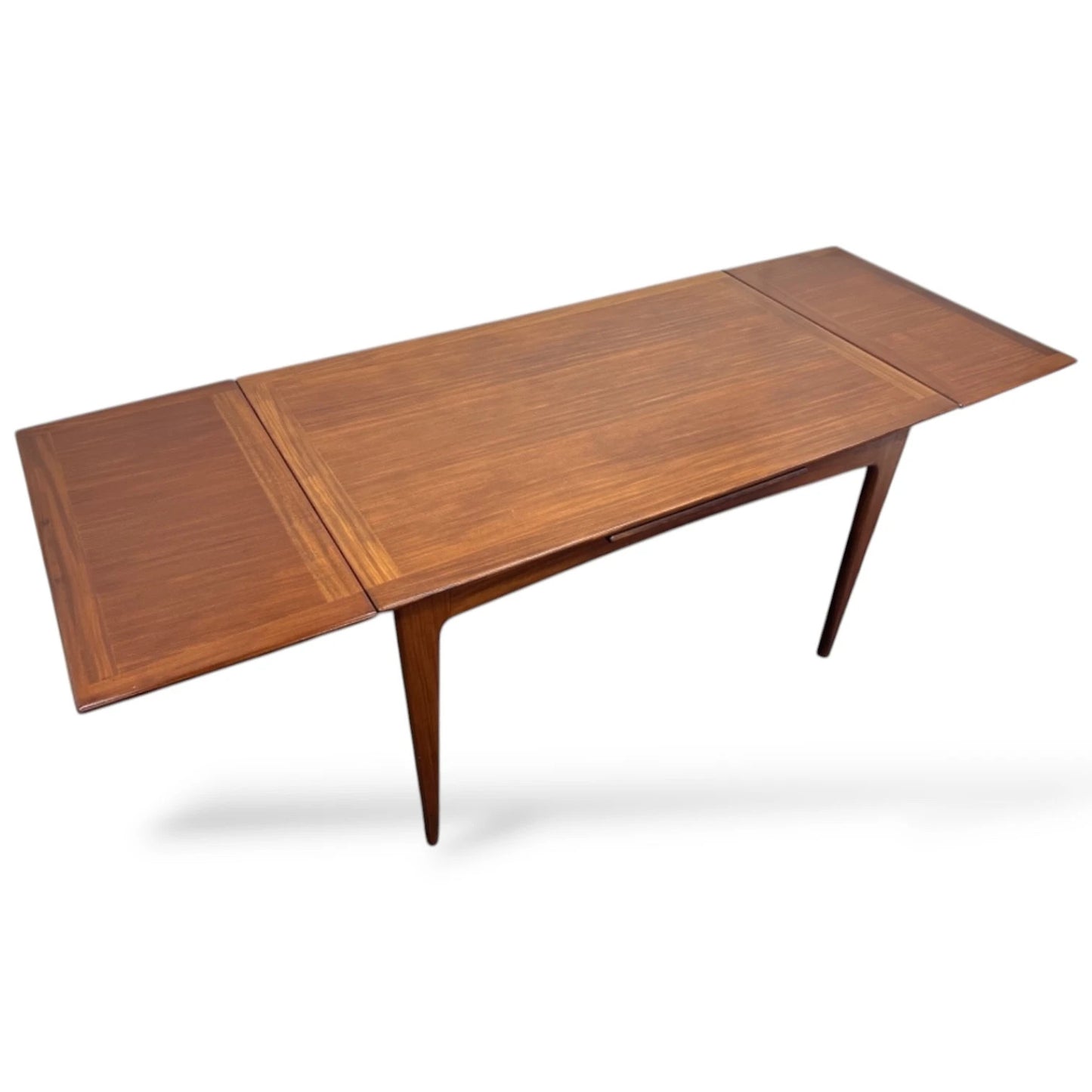 Mid-Century John Herbert Younger ‘Fonseca’ Extending Dining Table | Teak & Afromosia Draw-Leaf Table