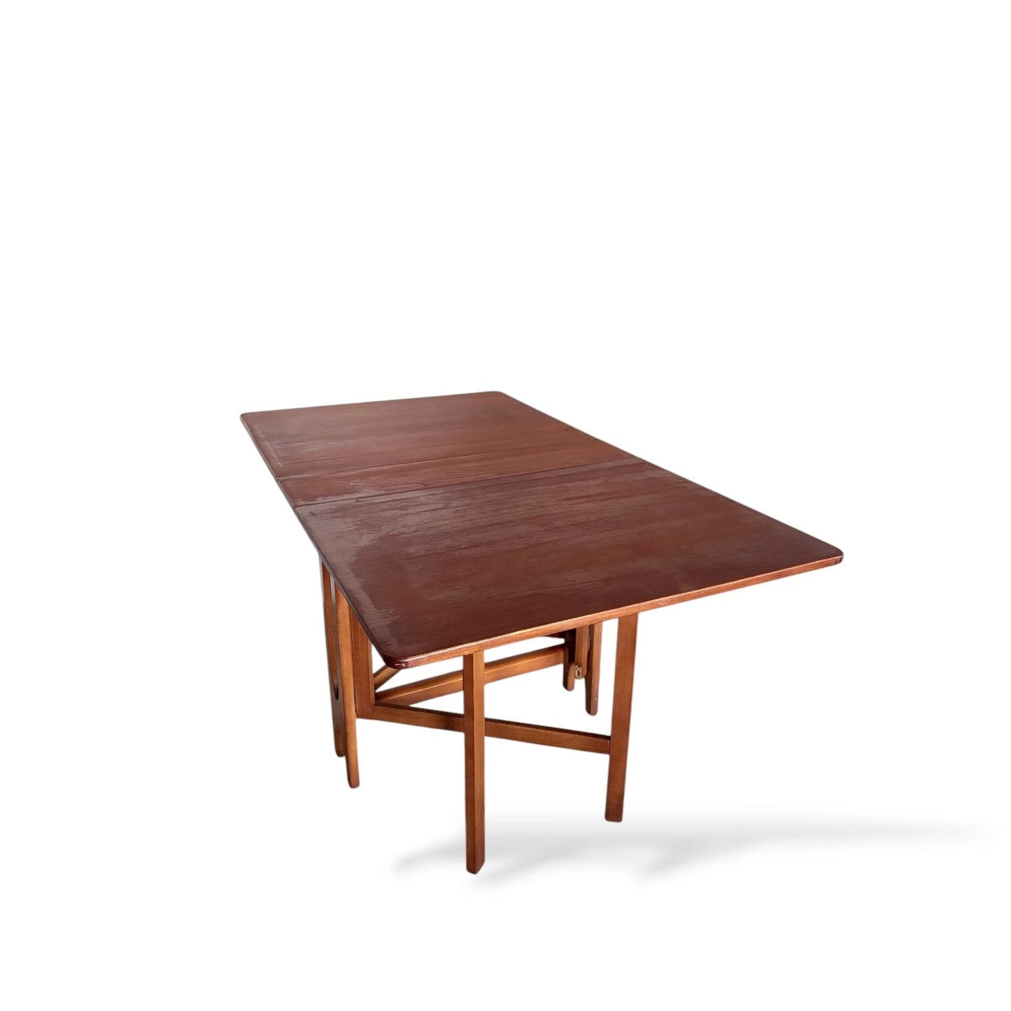 Mid-Century McIntosh Teak Drop-Leaf Extending Dining Table