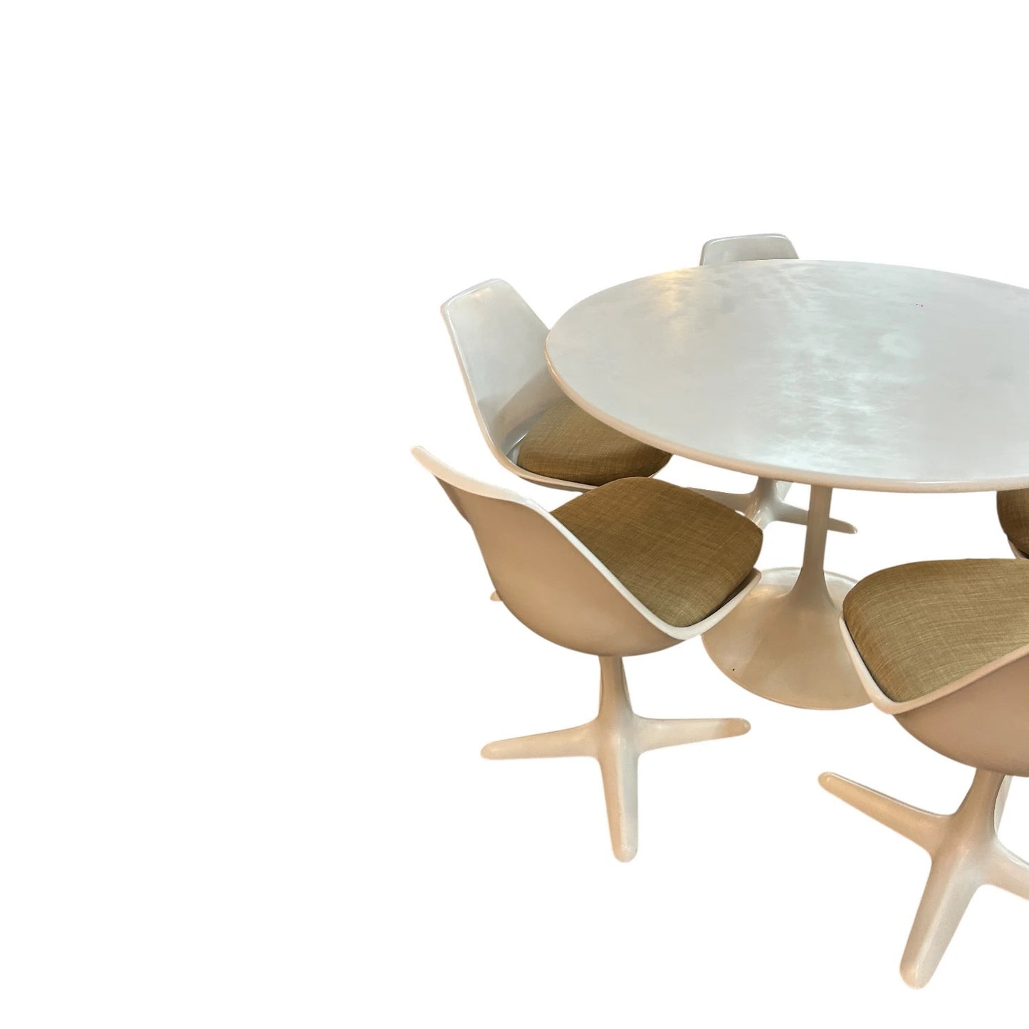 Maurice Burke for Arkana Tulip Dining Set – Round Table & 6 Chairs, Mid-Century Modern