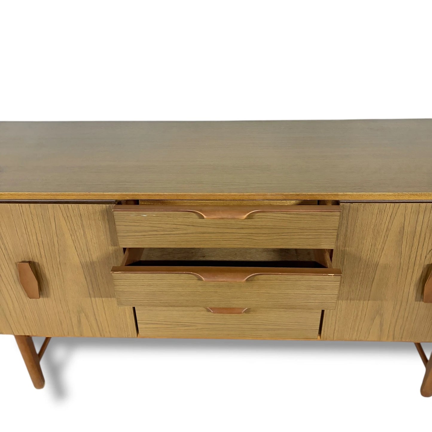 Vintage Europa Teak Formica Sideboard – 1970s Mid-Century Modern Cabinet