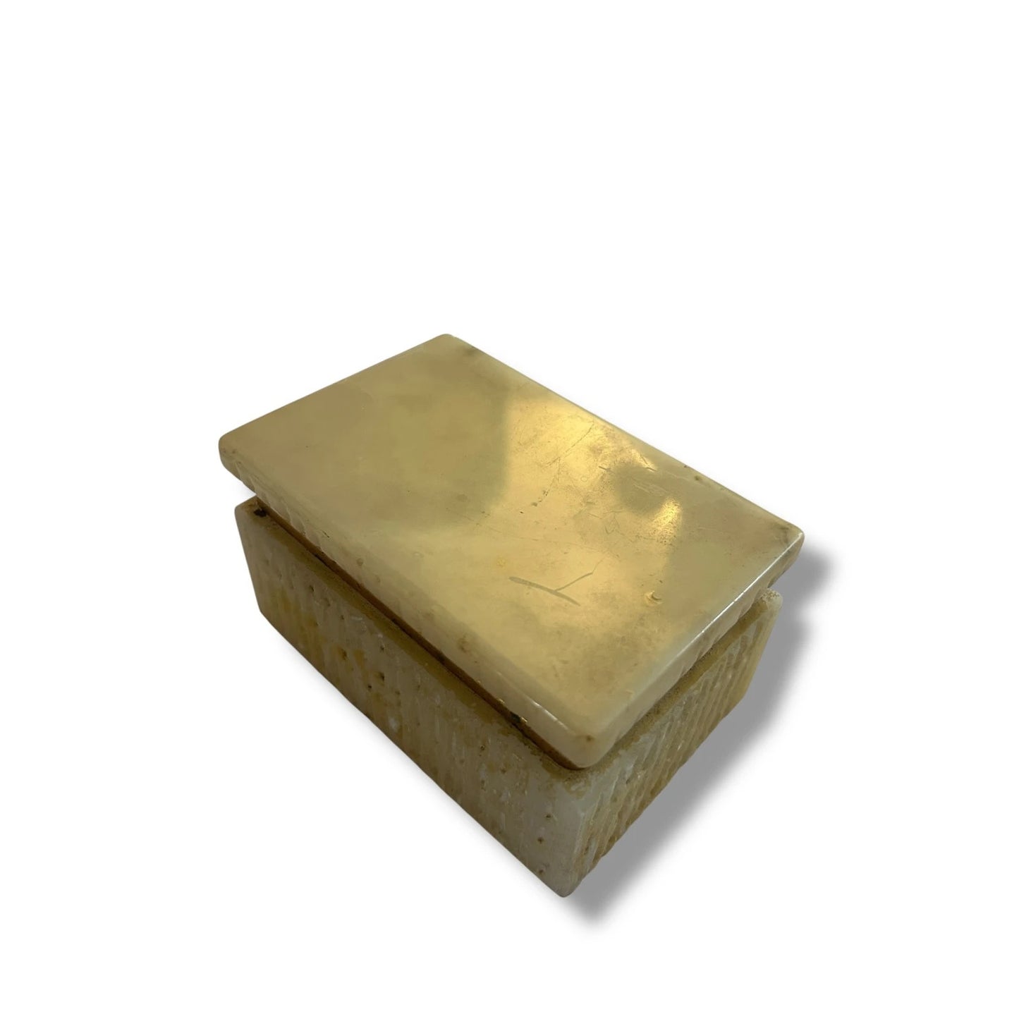 Vintage 1960s Romano Bianchi Alabaster Jewellery Box | Made in Italy | Mid Century Trinket Storage