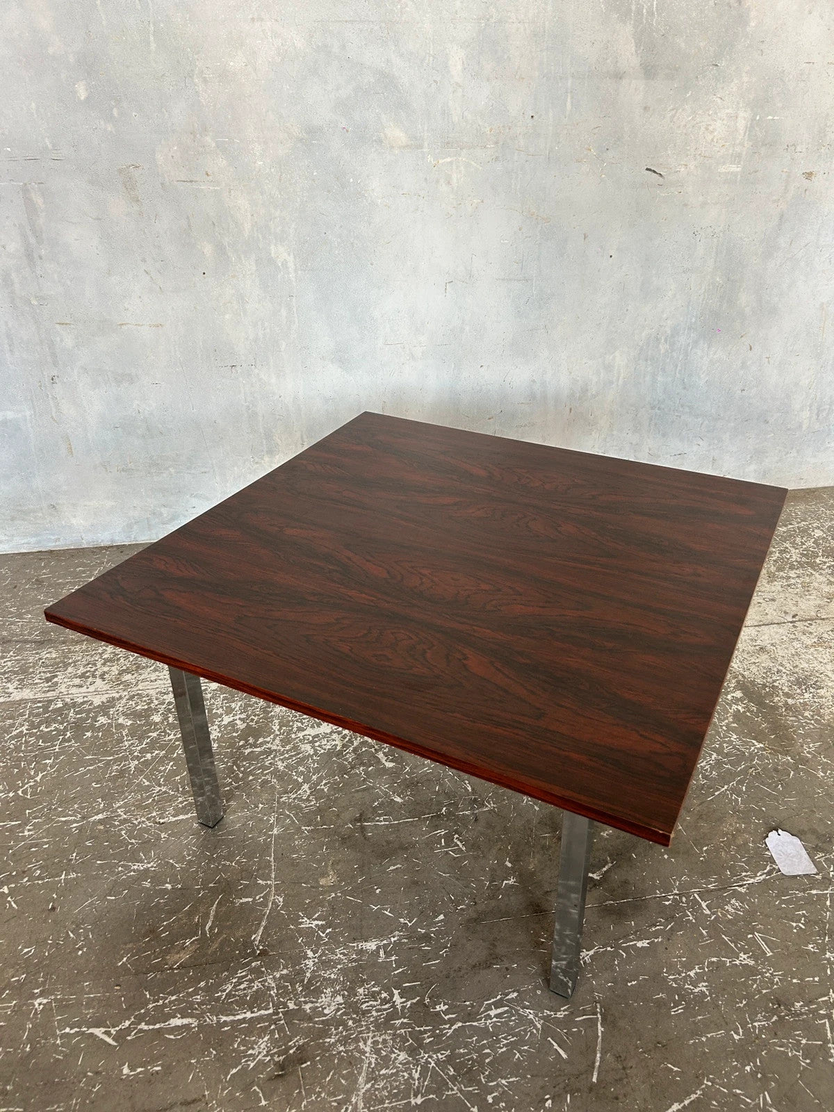 Mid Century Rosewood and Chrome Coffee Table