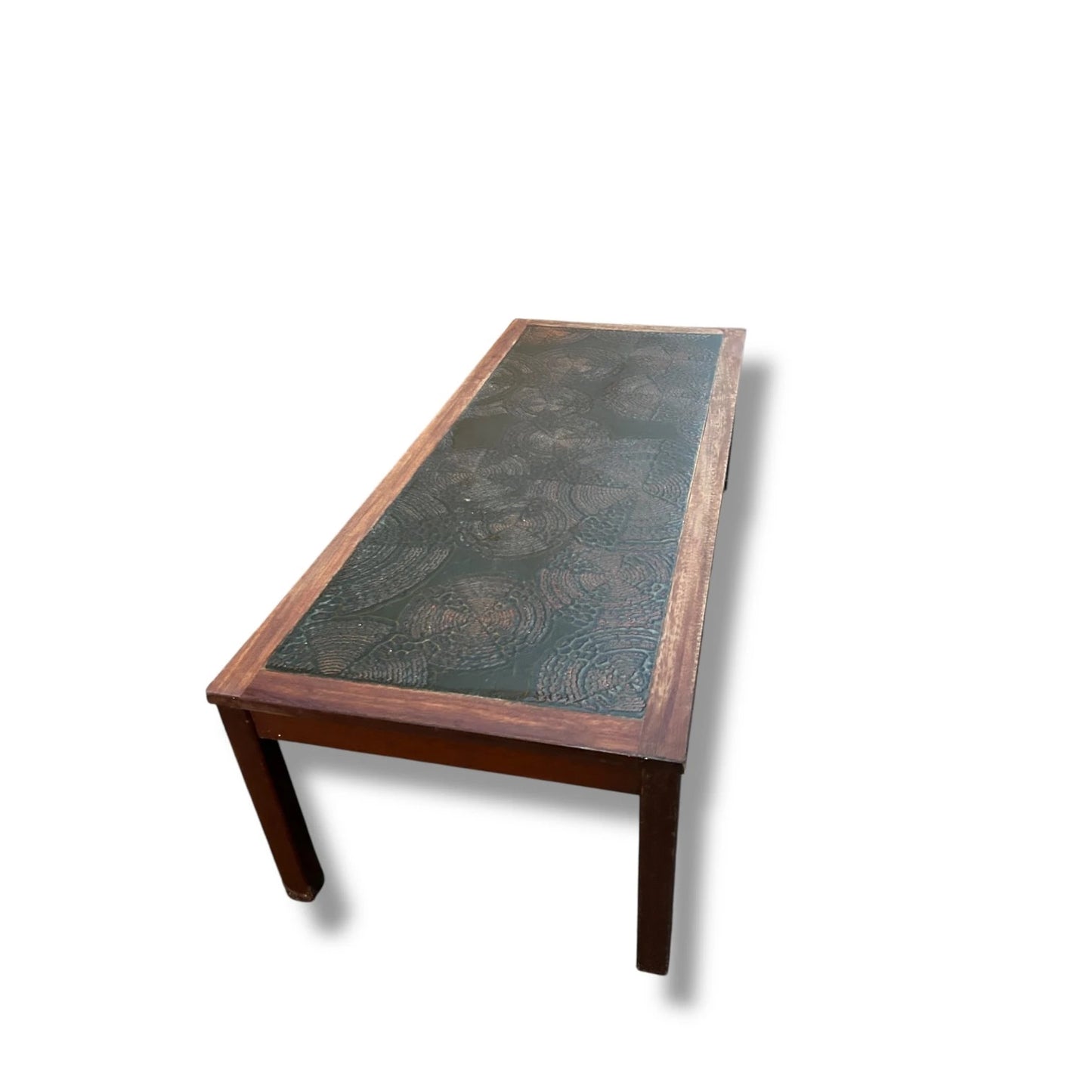 Mid Century Modern Danish Teak Brutalist Coffee Table