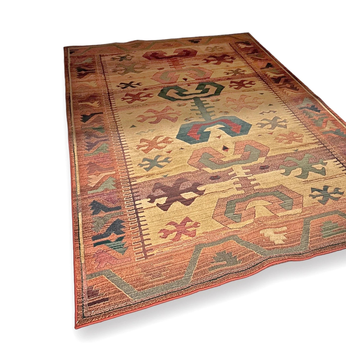 Traditional Persian Abstract Geometric Oriental Rug