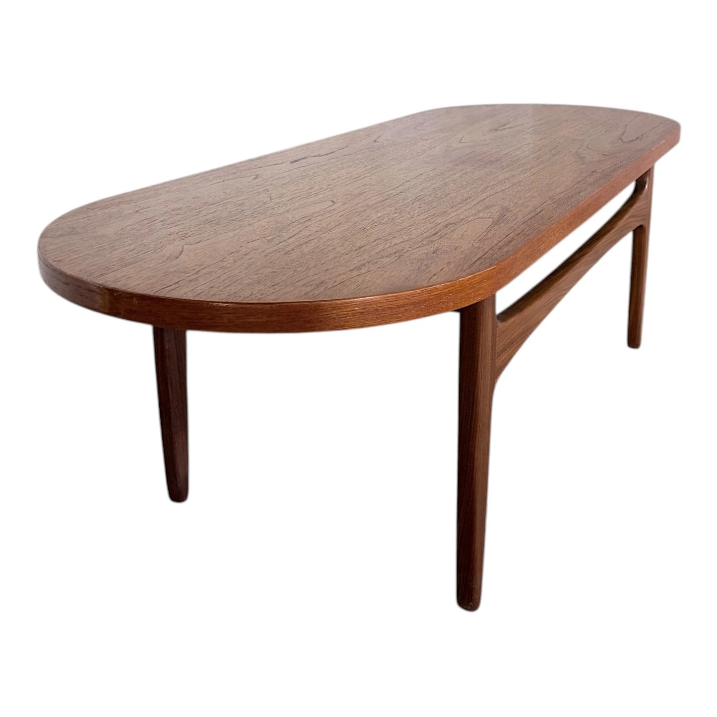 Vintage G Plan Coffee Table - Mid Century Oval Teak Table with Elegant Tapered Legs