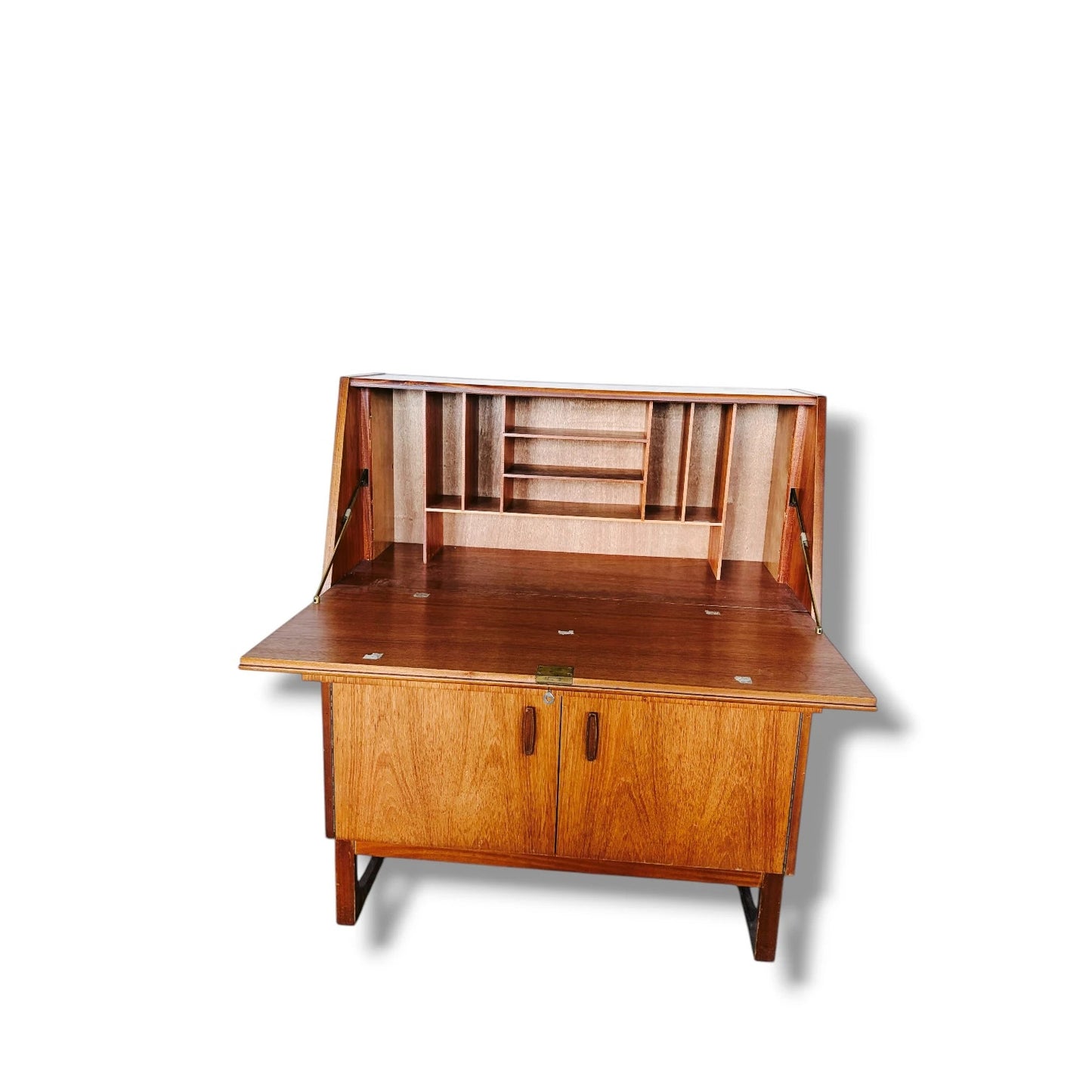 Mid-Century Remploy Bureau – Teak Writing Desk with Storage