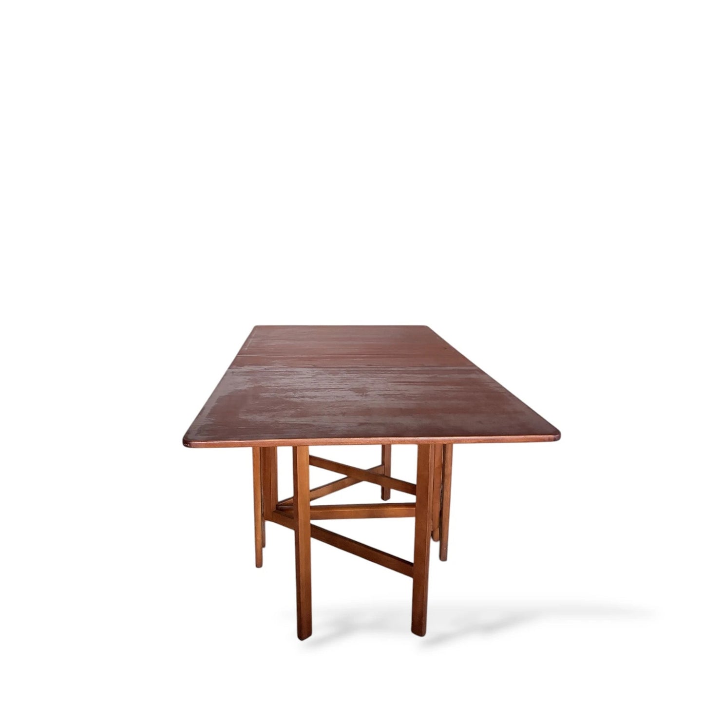 Mid-Century McIntosh Teak Drop-Leaf Extending Dining Table