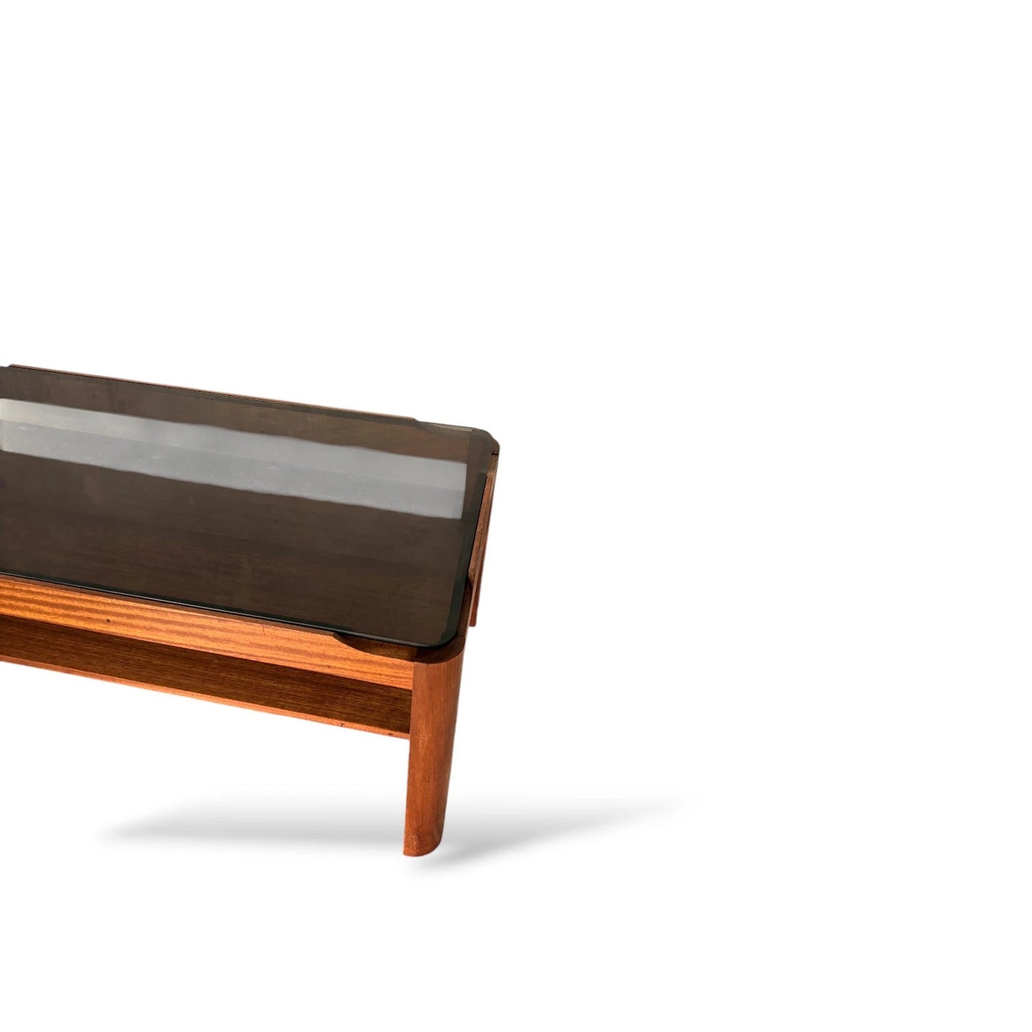 Vintage Myers Smoked Glass Coffee Table – Small Mid-Century