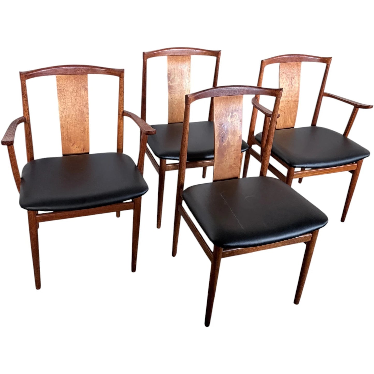 Danish Teak Dining Chairs Set of Four – Henning Sørensen Mid Century Design — view 8