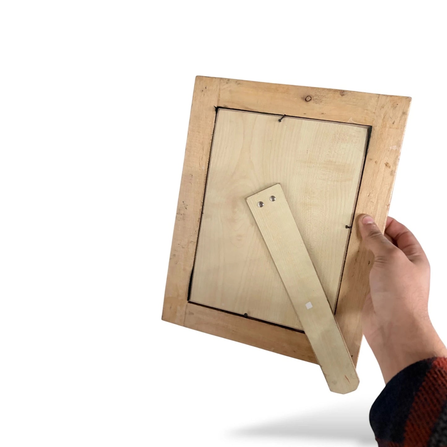 Framed Islamic Manuscript Miniature – Persian Court Scene in Khatam Marquetry Frame