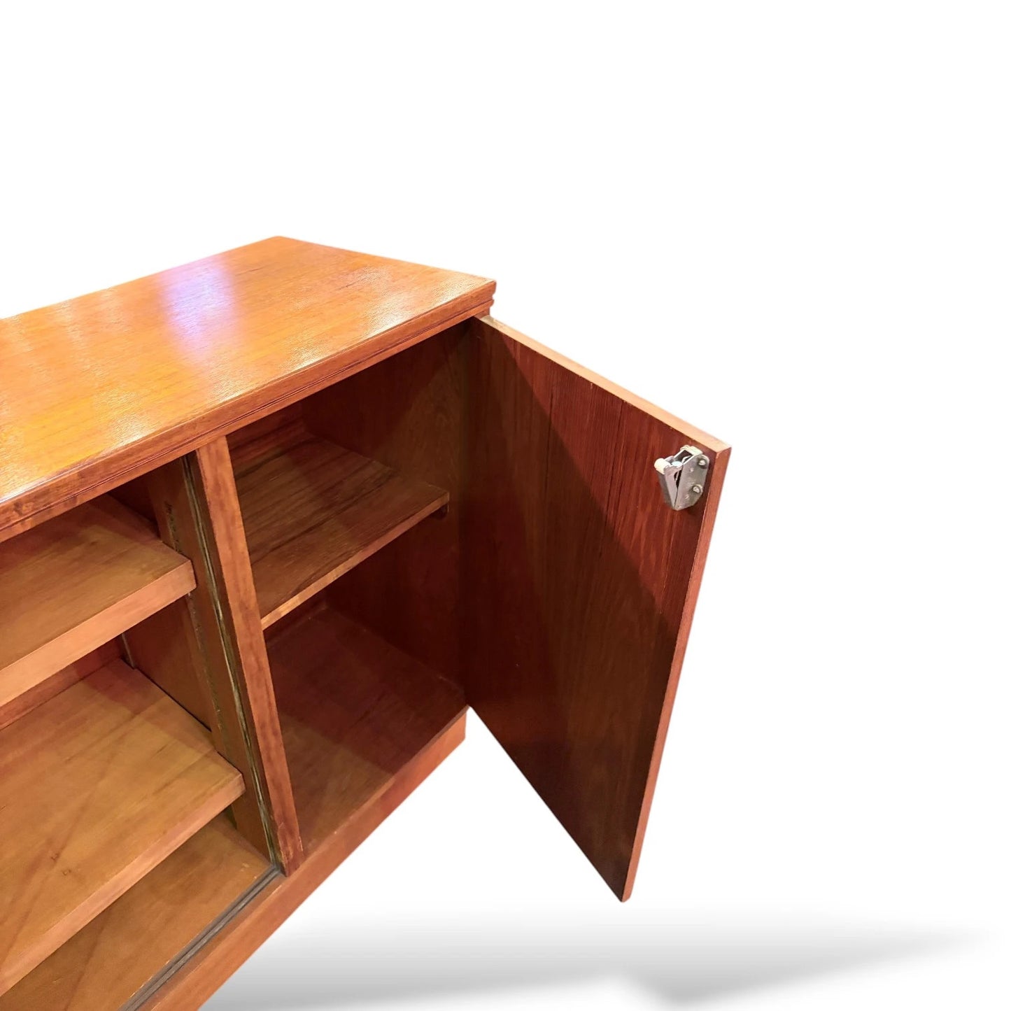 Mid Century Teak Sideboard | Danish Modern Low Record Cabinet