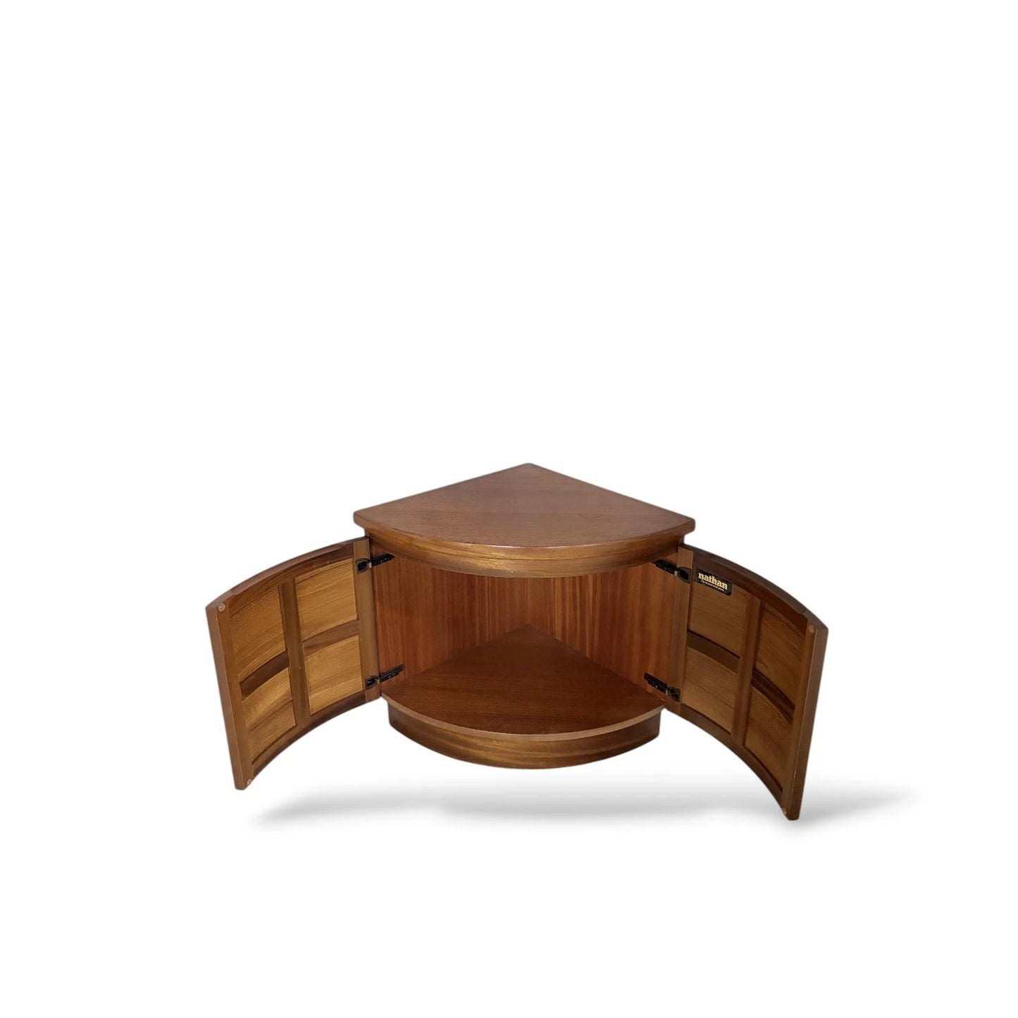 Nathan Mid-Century Corner Unit Teak Bedside Cabinet