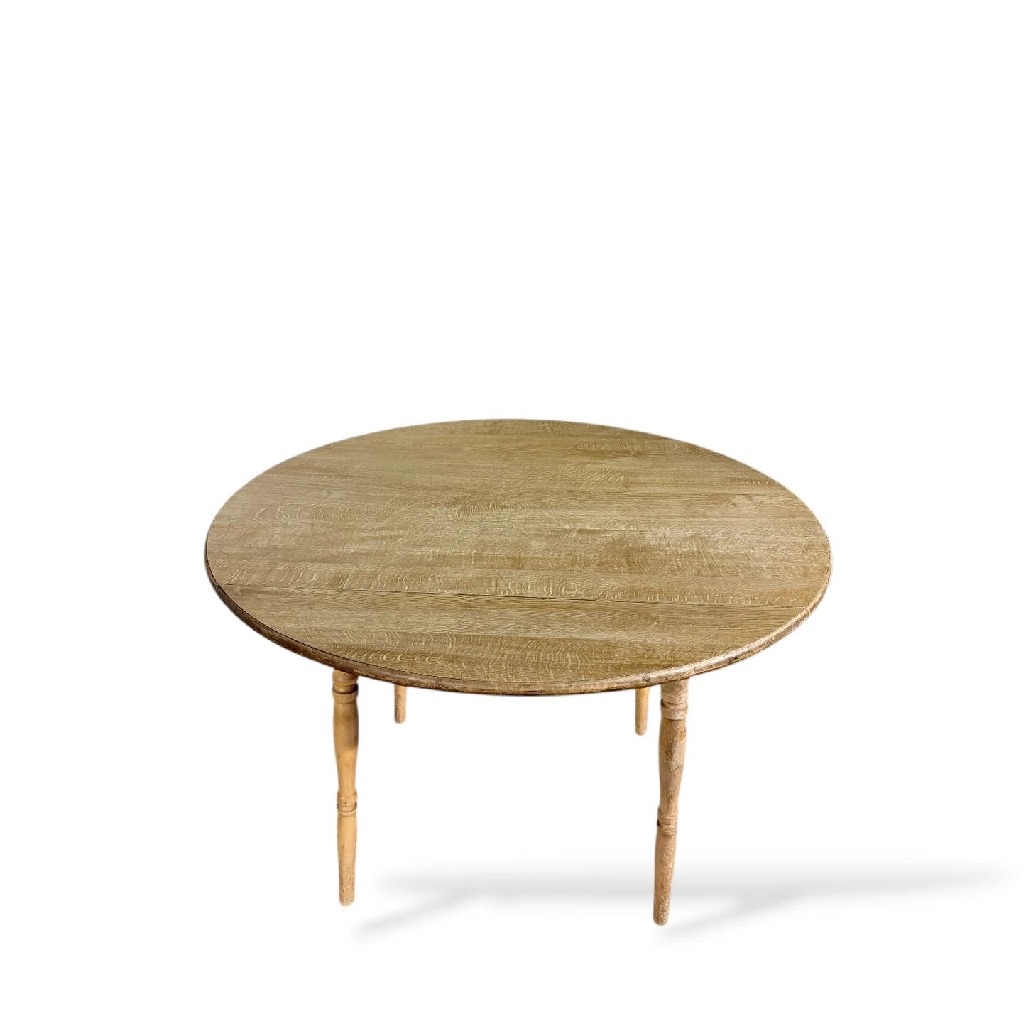 Vintage Pine-Effect Drop-Leaf Table – Compact Dinette Dining Table with Turned Legs