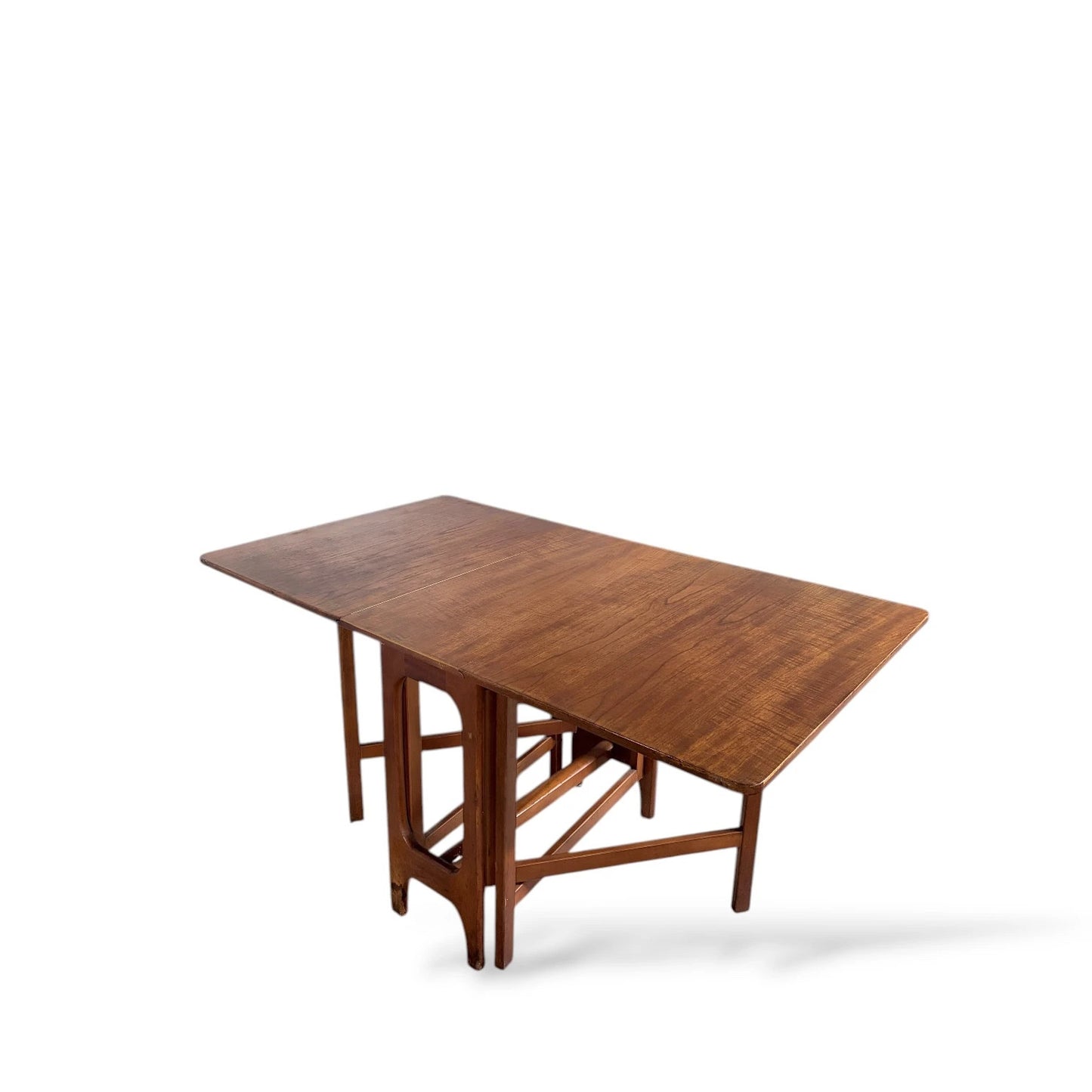 McIntosh Teak Drop-Leaf Dining Table – Mid-Century Modern Fold-Out Table