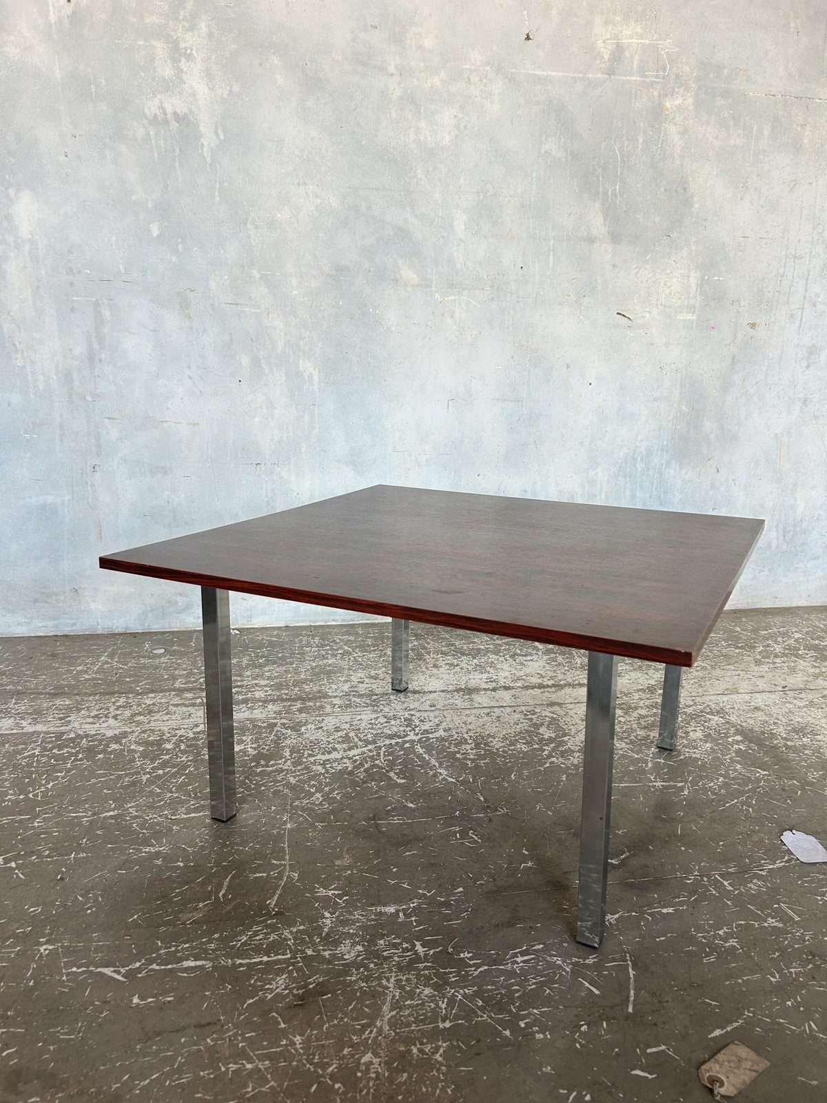 Mid Century Rosewood and Chrome Coffee Table