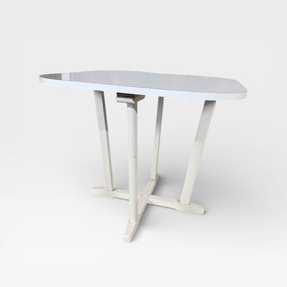 Vintage Thonet Nesting Dining Table with Four Chairs – White Bentwood, Mid-Century Design — view 5