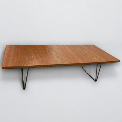 Mid Century Teak Hairpin Leg Coffee Table