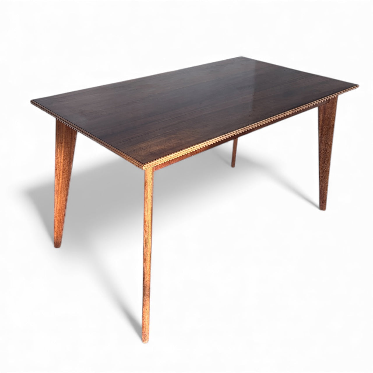 Morris of Glasgow Walnut Dining Table with Arts & Crafts Oak Chairs Dining Set