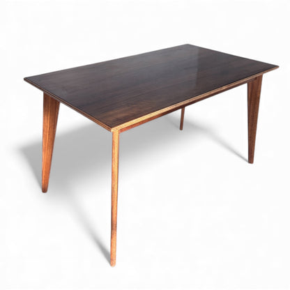 Morris of Glasgow Walnut Dining Table with Arts & Crafts Oak Chairs Dining Set