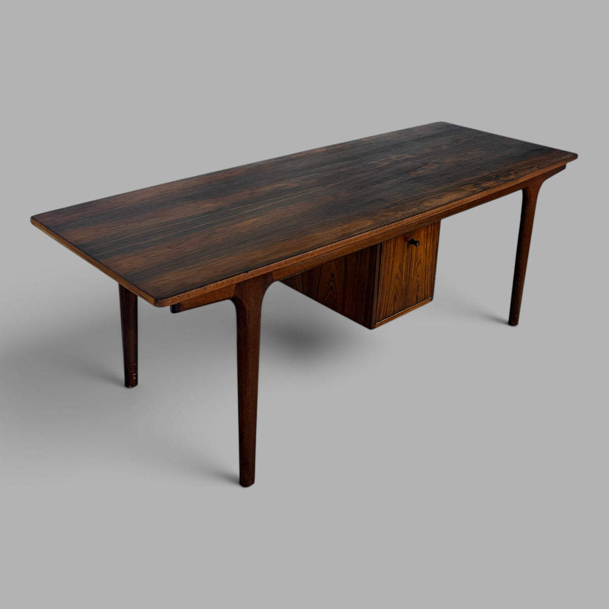 Mid Century Danish Rosewood Coffee Table by Gunni Omann for Omann Jun Storage Cabinet
