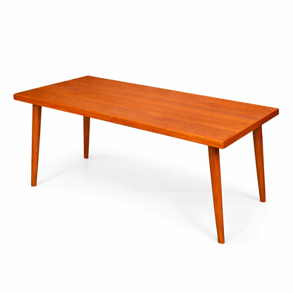Danish Teak Low Coffee Table with Detachable Legs