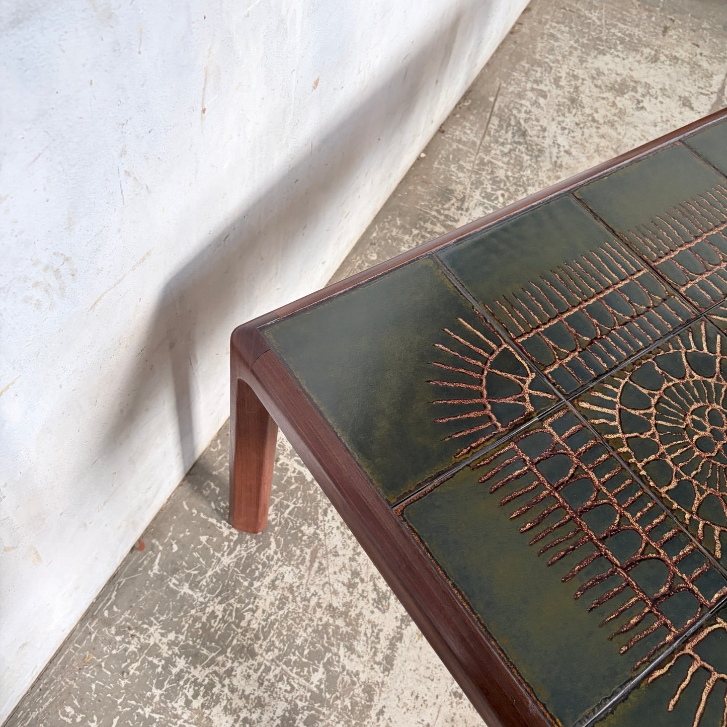 Rare Mid Century G Plan Teak & Ceramic Tile Coffee Table