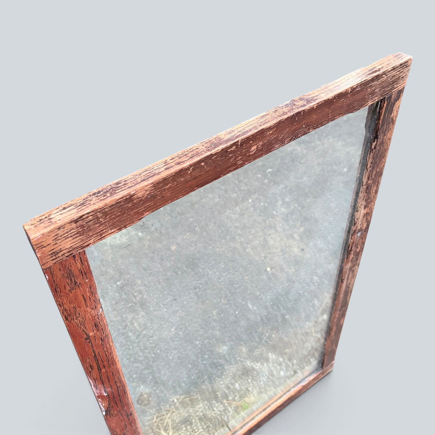 Antique Victorian Carved Oak Wall Mirror | 19th Century Rectangular Mirror