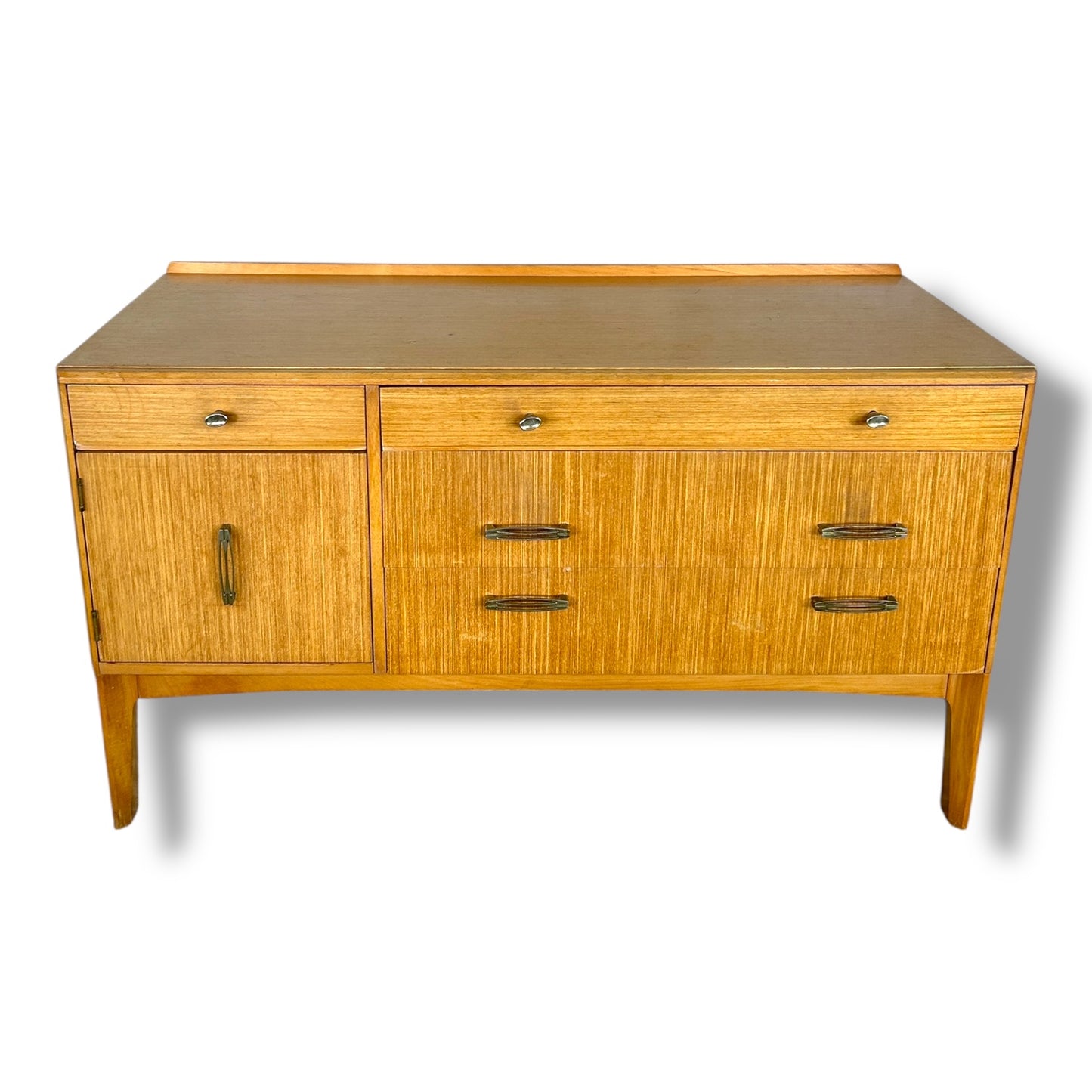Mid Century Remploy Chest of Drawers / Sideboard | Vintage Oak Veneer Cabinet