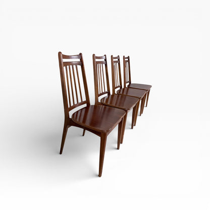 Elliot’s of Newbury Mid Century Extending Round Dining Table & 4 Newbury Chairs – Teak 1960s Dining Set — view 8