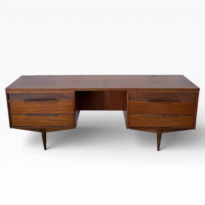 Mid-Century Low Teak Desk by White & Newton