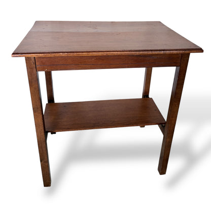 Arts & Crafts Oak Hallway Table with Shelf