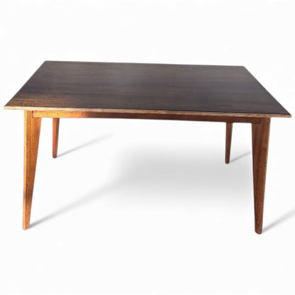 Morris of Glasgow Walnut Dining Table with Arts & Crafts Oak Chairs Dining Set