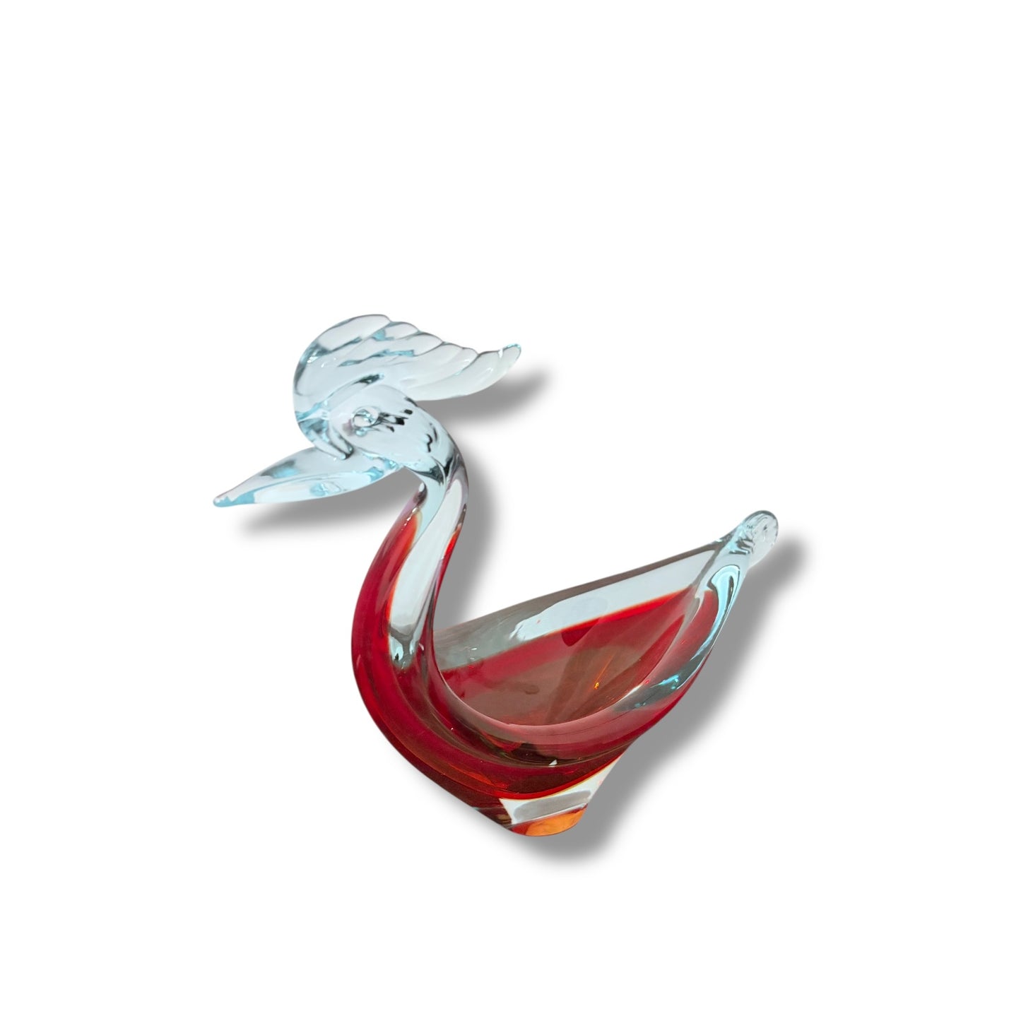 Mid-Century Murano Glass Swan Sculpture