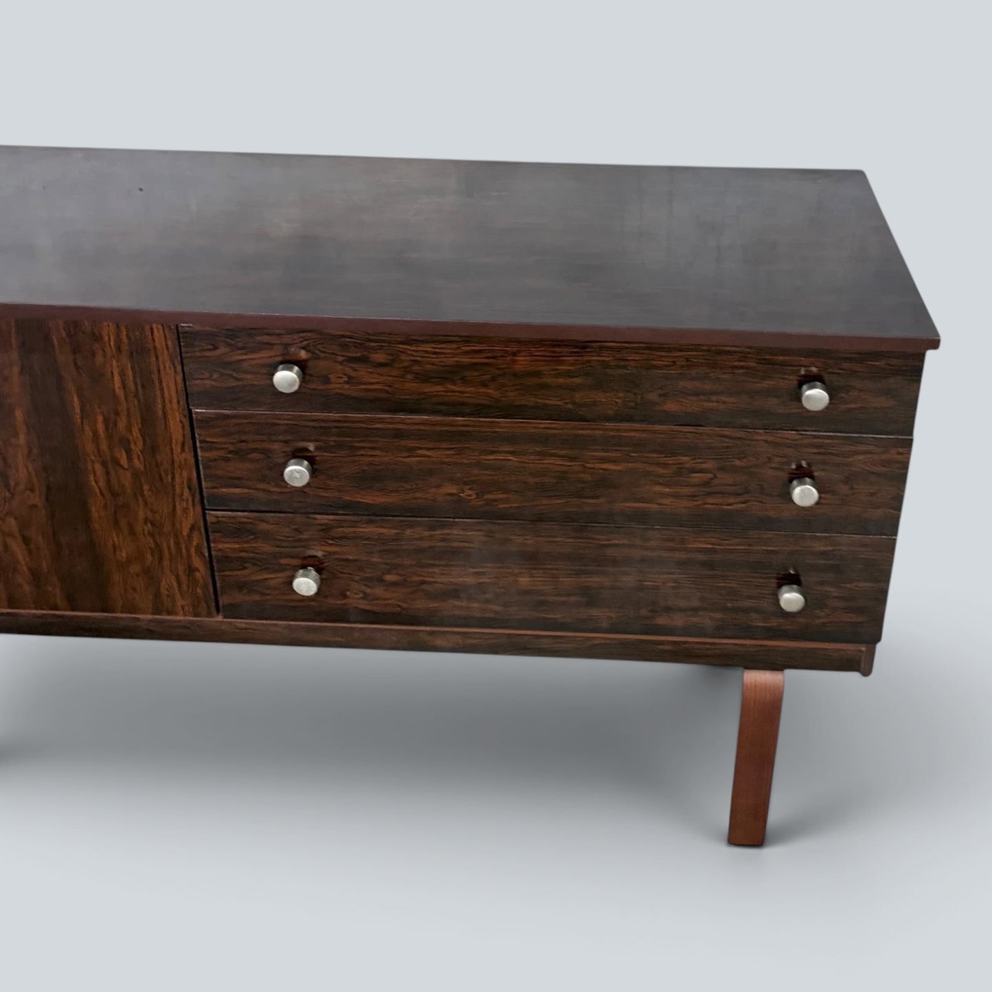 Mid Century Schreiber Rosewood Effect Formica Sideboard Cabinet