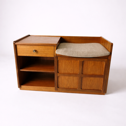 Mid-Century Teak Telephone Bench by Nathan Furniture