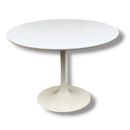Tulip Dining Table – 1960s Maurice Burke Mid Century White Fibreglass Pedestal Base