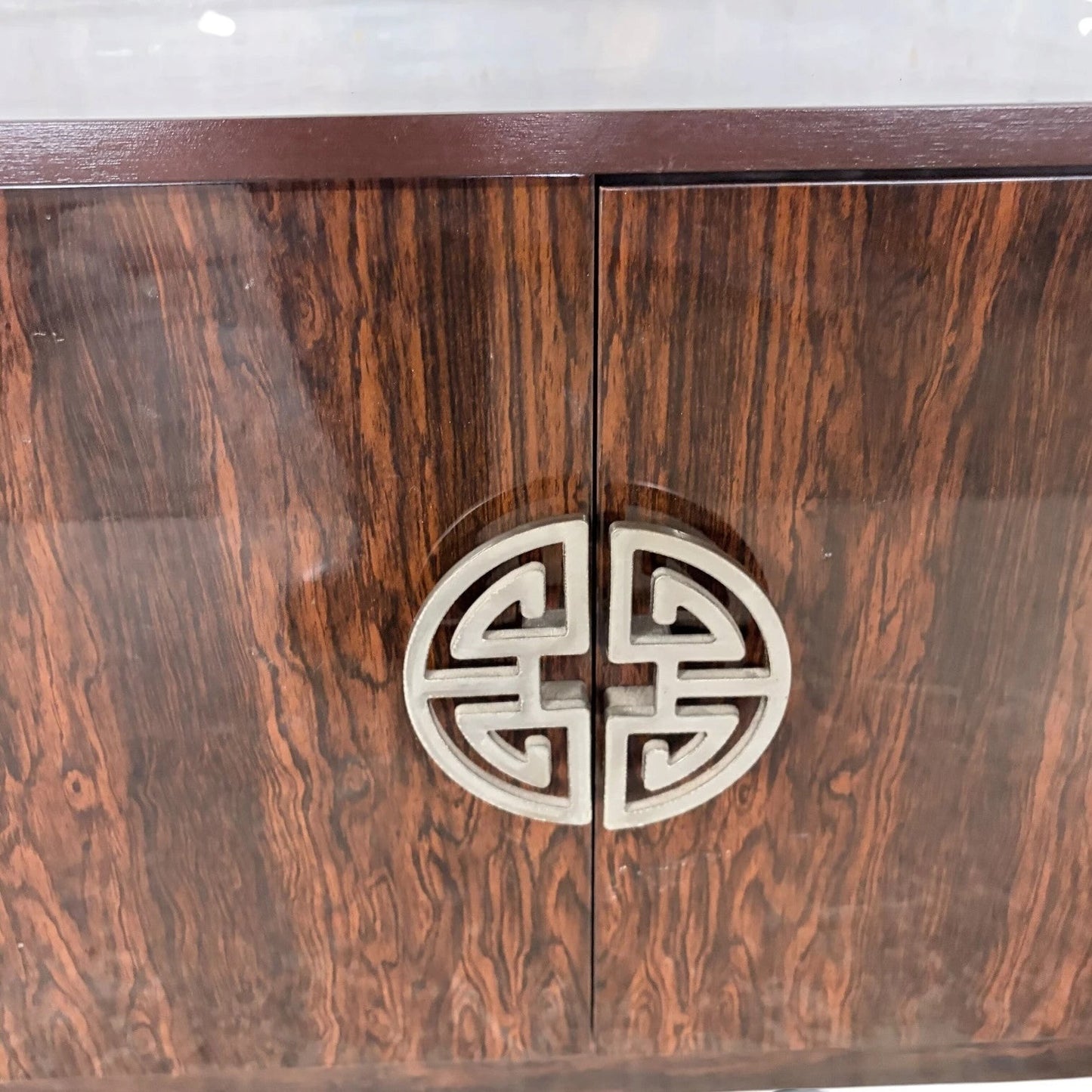 Mid Century Schreiber Rosewood Effect Formica Sideboard Cabinet