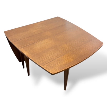 Mid-Century Teak Drop Leaf Dining Table by Elliott’s of Newbury | Vintage British Extendable Table