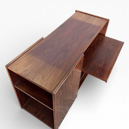 Danish Rosewood Media Unit with Sliding Shelf