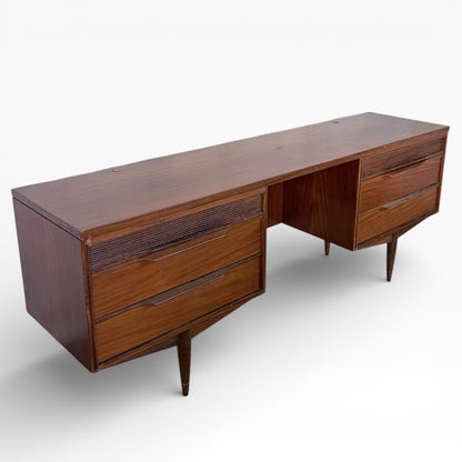 Mid-Century Low Teak Desk by White & Newton