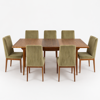 Alfred Cox Walnut & Rosewood Dining Set for Heal’s