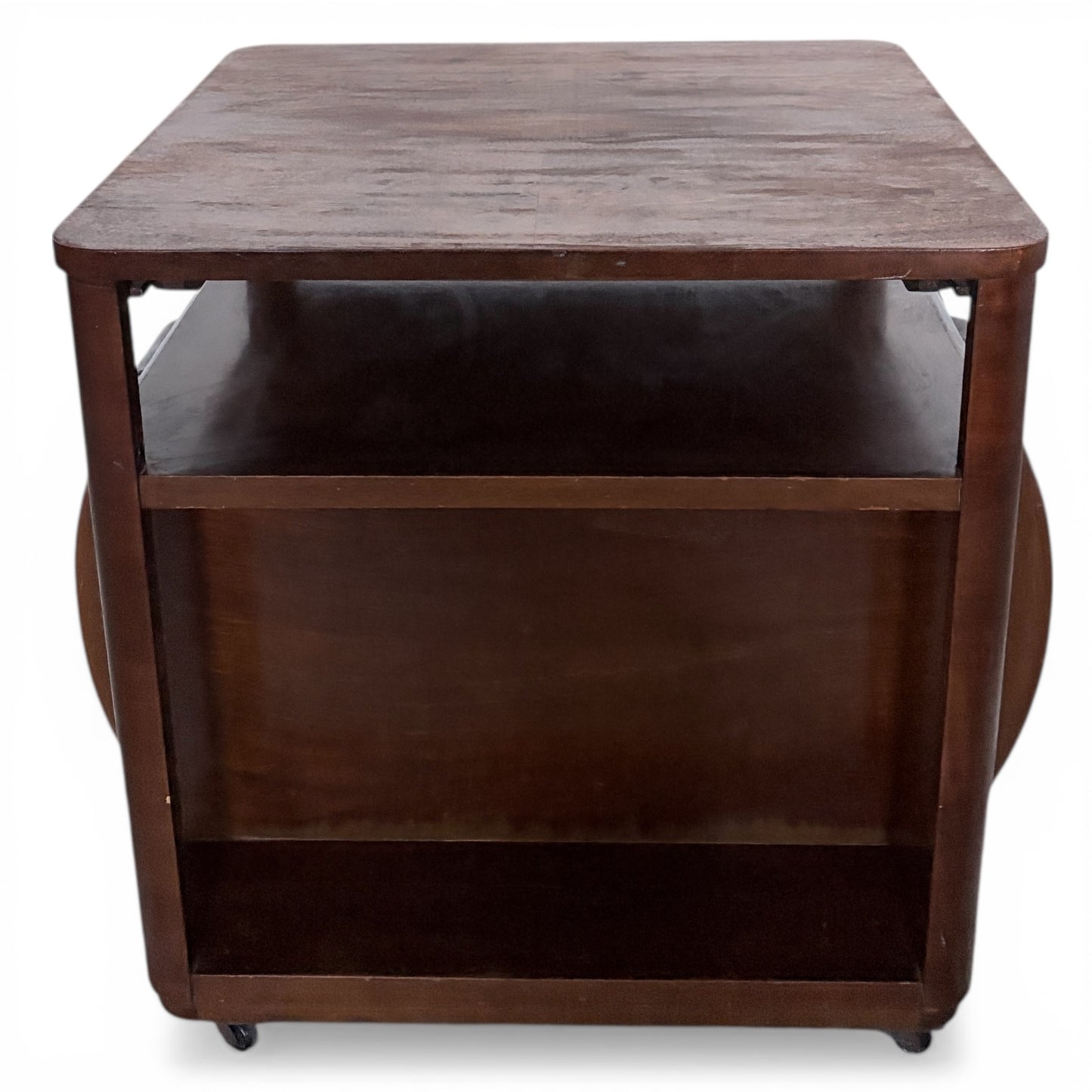 Art Deco Walnut Drinks Cabinet Metamorphic Trolley by Incorporall (CC41)