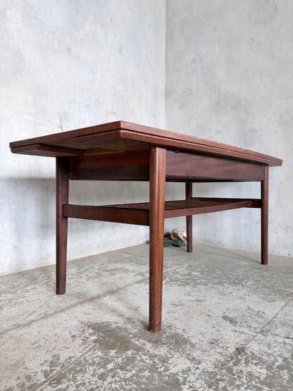 Mid Century Danish Metamorphic Elevator Dining / Coffee Table by Kai Kristiansen