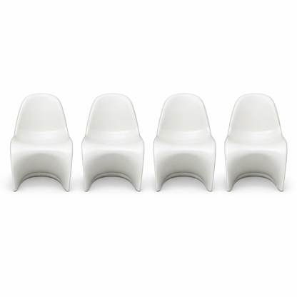 Set of Four Verner Panton Space Age Fibreglass Chairs
