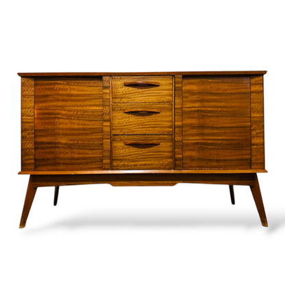 Mid-Century Alfred Cox Teak and Walnut Sideboard – Vintage British Modernist Credenza