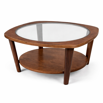 Mid Century Remploy Teak & Glass Coffee Table