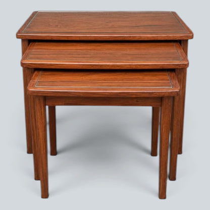 Richard Hornby Design Mid Century Teak Nest of Three Tables