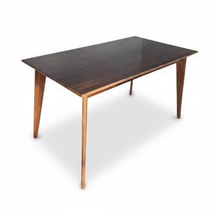 Morris of Glasgow Walnut Dining Table with Arts & Crafts Oak Chairs Dining Set