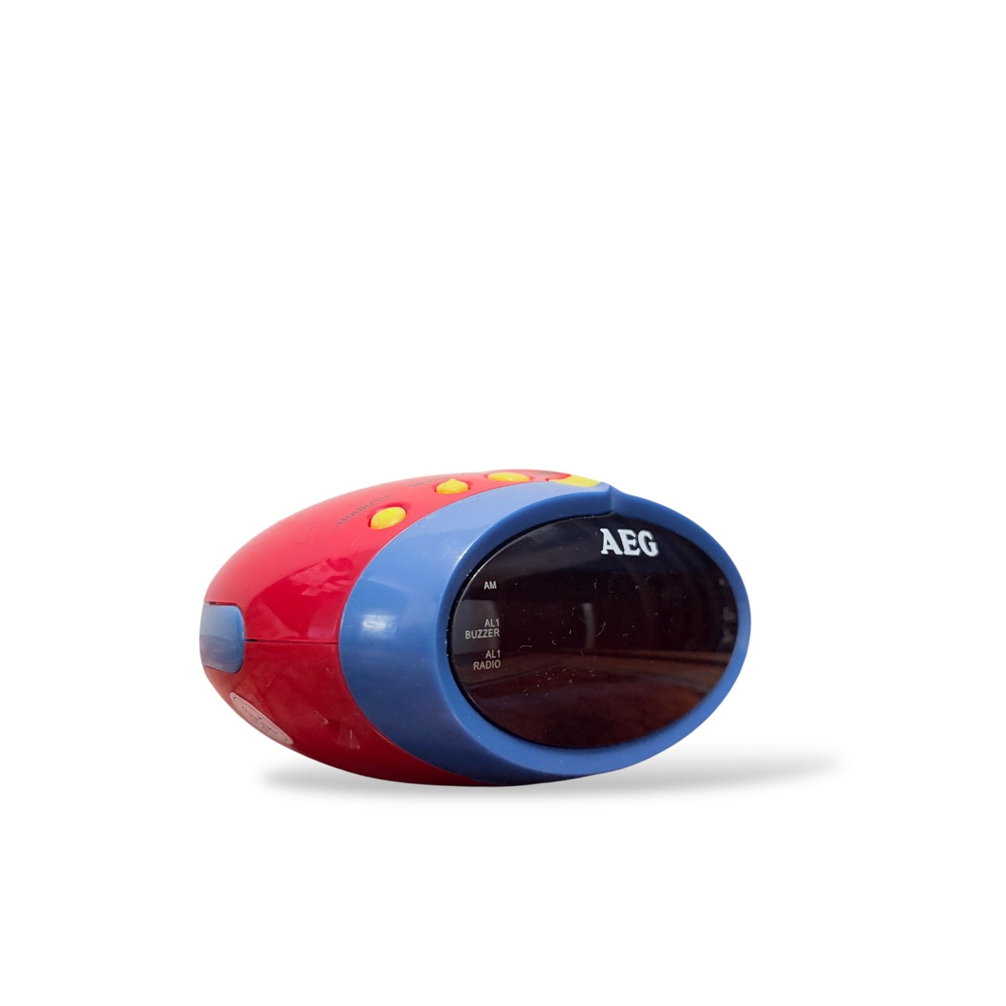 Vintage AEG Clock Radio – Postmodern Red & Blue Design